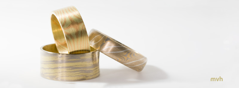 Mokume Gane Trauringe - www.mvh-schmuckwerk.de